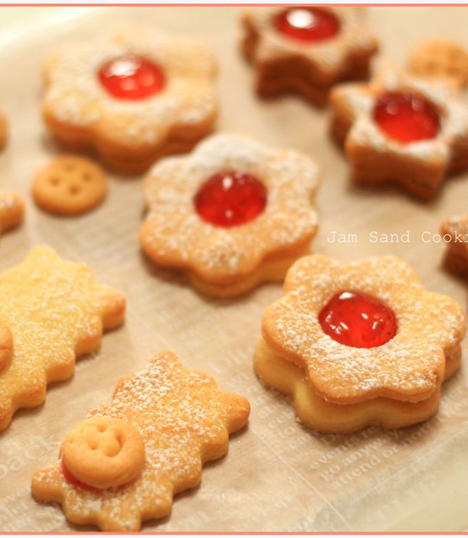 専用ページ ジャムサンドクッキー 手作りクッキー 焼き菓子 見てかわいい♪食べておいしいジャムサンドクッキーのレシピ