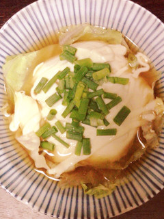 キャベツとお豆腐の温かいおつまみ-レシピのメイン写真