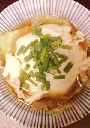 キャベツとお豆腐の温かいおつまみ-レシピのメイン写真