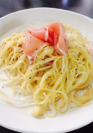 簡単！豆乳とクリームチーズの生ハムパスタ-レシピのメイン写真
