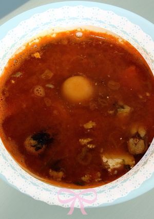 【簡単独り飯】コチュジャンスープ-レシピのメイン写真