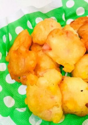 子供が喜ぶ☆アメリカンドック風フリッター-レシピのメイン写真