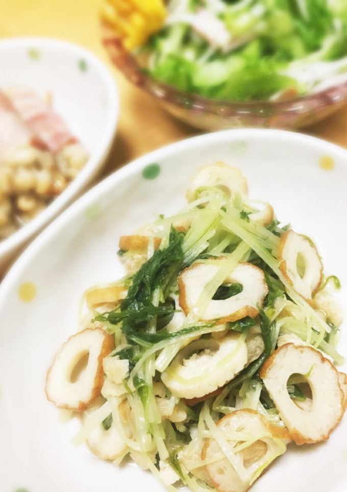 水菜と竹輪のお浸し-レシピのメイン写真
