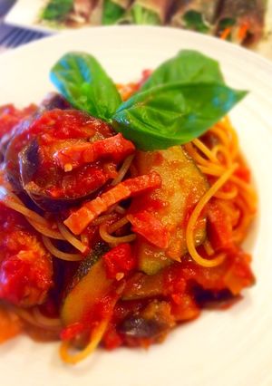 簡単★トマトと夏野菜の☆トマトパスタ☆-レシピのメイン写真
