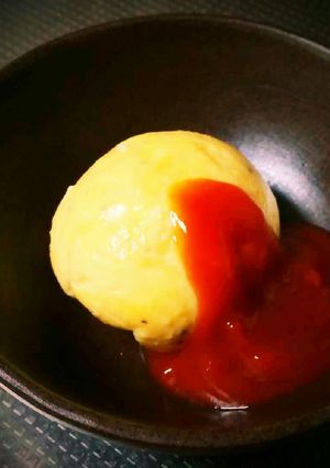 ずぼら!レンジで1分まるいオムレツ-レシピのメイン写真