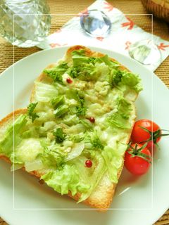レタスのさっぱりサラダトースト-レシピのメイン写真