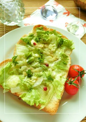 レタスのさっぱりサラダトースト-レシピのメイン写真