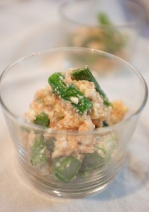 アスパラの豆腐明太子和え-レシピのメイン写真