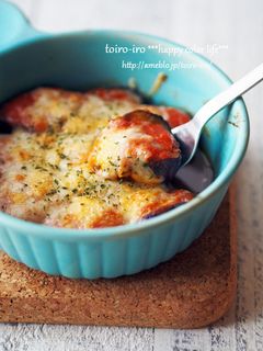 蒸しナスのトマトチーズ焼き-レシピのメイン写真