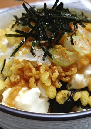 火を使わずに簡単ごはん！たぬき豆腐丼-レシピのメイン写真