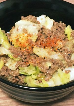 簡単キャベツとひき肉の伝楽チーズ-レシピのメイン写真