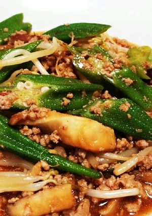 ご飯が進む麻婆オクラ♪-レシピのメイン写真