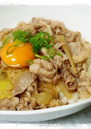 肉玉うどん-レシピのメイン写真
