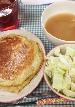 ダイエット!ふわふわパンケーキ-レシピのメイン写真