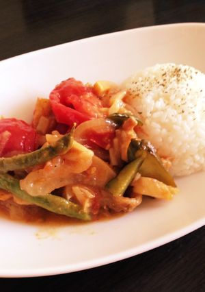 豚バラと夏野菜のカレー炒め-レシピのメイン写真