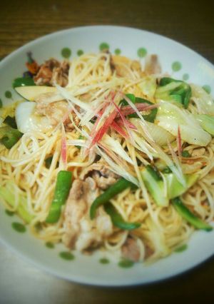ひやむぎ(orそうめん)チャンプルー-レシピのメイン写真
