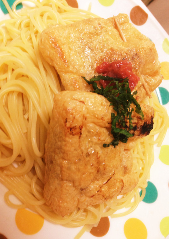 簡単 油揚げと納豆の和風パスタ-レシピのメイン写真