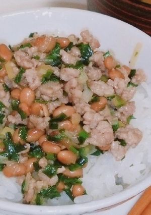 ☆簡単☆納豆ひき肉炒め-レシピのメイン写真