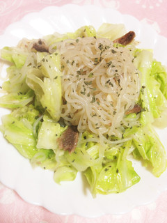 キャベツとアンチョビのしらたきパスタ-レシピのメイン写真