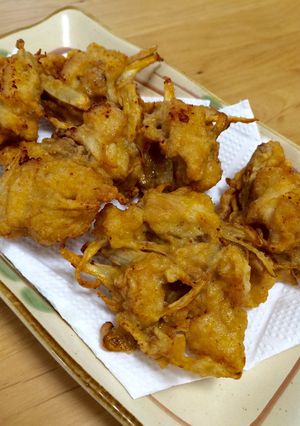 カリフワ♡ゴボウと鶏胸肉の落とし揚げ☆-レシピのメイン写真