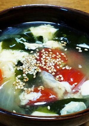 簡単☆美味しい☆トマトのさっぱりスープ♪-レシピのメイン写真