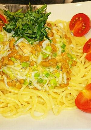 大葉とふわ納豆のさっぱりパスタ-レシピのメイン写真