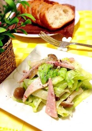 レタスとハムのレモンサラダ-レシピのメイン写真