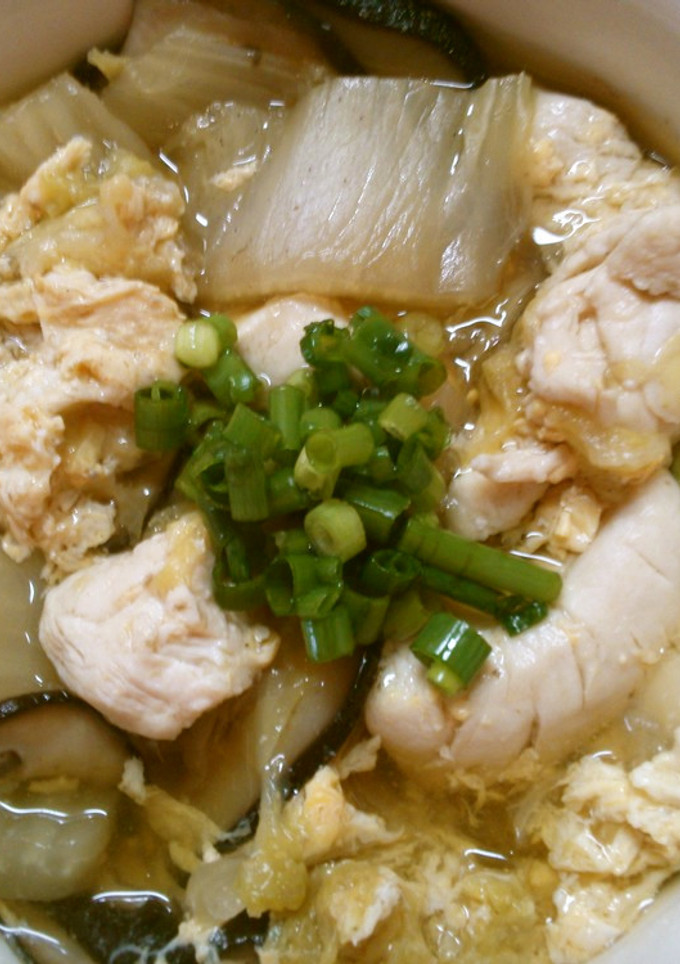 簡単！ 和食♪ 白菜　鶏ささみの　卵とじ-レシピのメイン写真