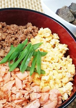鶏そぼろの三色丼-レシピのメイン写真