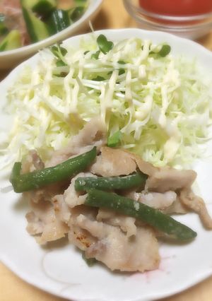 豚肉といんげんの塩麹焼き-レシピのメイン写真