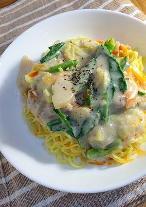 ミルクと胡麻のあん焼きそば-レシピのメイン写真