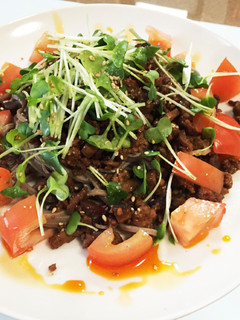 椎茸入り肉味噌の冷やしそば-レシピのメイン写真