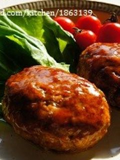 豆腐入り☆ふわふわ照り焼きハンバーグ-レシピのメイン写真
