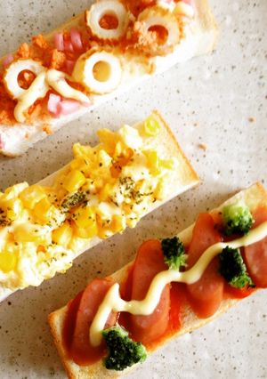 家にあるものでスティックオープンサンド-レシピのメイン写真