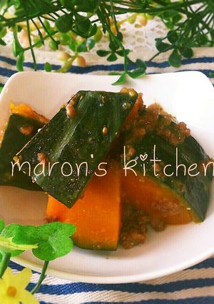 お鍋で簡単♡カボチャの味噌そぼろ煮-レシピのメイン写真