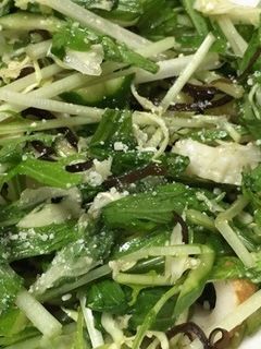 水菜と塩昆布とチーズのサラダ-レシピのメイン写真