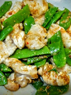 茹で鶏といんげんのしゃぶしゃぶ風胡麻和え-レシピのメイン写真