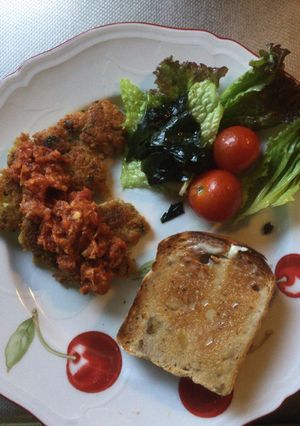 チキンカツレツとオススメ朝食♪-レシピのメイン写真