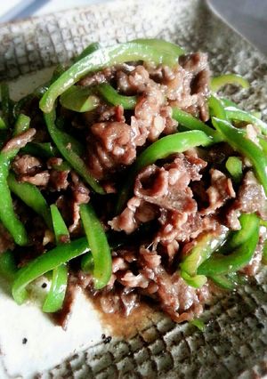 牛肉とピーマンのオイスター炒め♡-レシピのメイン写真