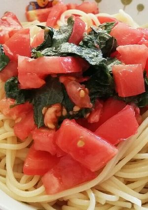 まぁまぁ簡単！ トマト大葉パスタ♥-レシピのメイン写真