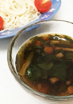なめこ小松菜つけそうめん-レシピのメイン写真
