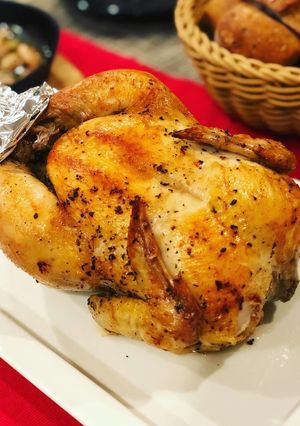 クリスマスにローストチキン♪鶏の丸焼き☆-レシピのメイン写真