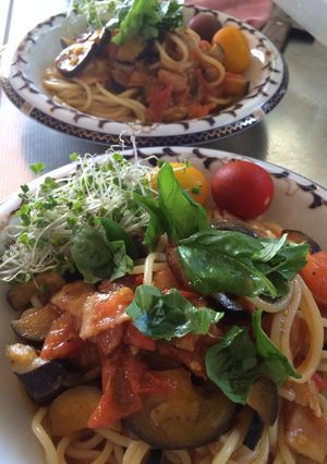 トマトとナスの冷製パスタ-レシピのメイン写真