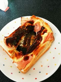 家庭のお好み焼き風トースト-レシピのメイン写真