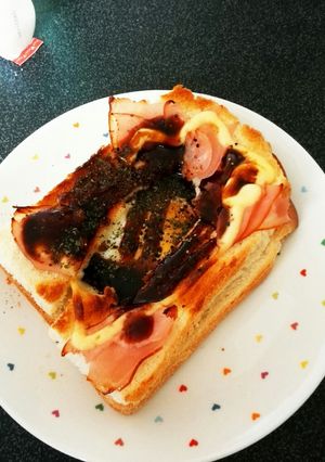 家庭のお好み焼き風トースト-レシピのメイン写真