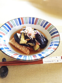 おこげにじゅわ〜♪冷やして茄子の揚げ浸し-レシピのメイン写真