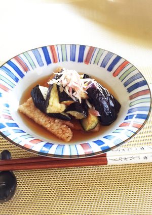 おこげにじゅわ〜♪冷やして茄子の揚げ浸し-レシピのメイン写真