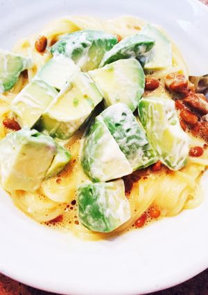 簡単ランチ！納豆アボカドパスタ-レシピのメイン写真