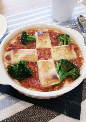 冷凍食品で☆シーフードの簡単ラザニア風-レシピのメイン写真
