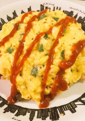 生バジルでオムライス♪-レシピのメイン写真